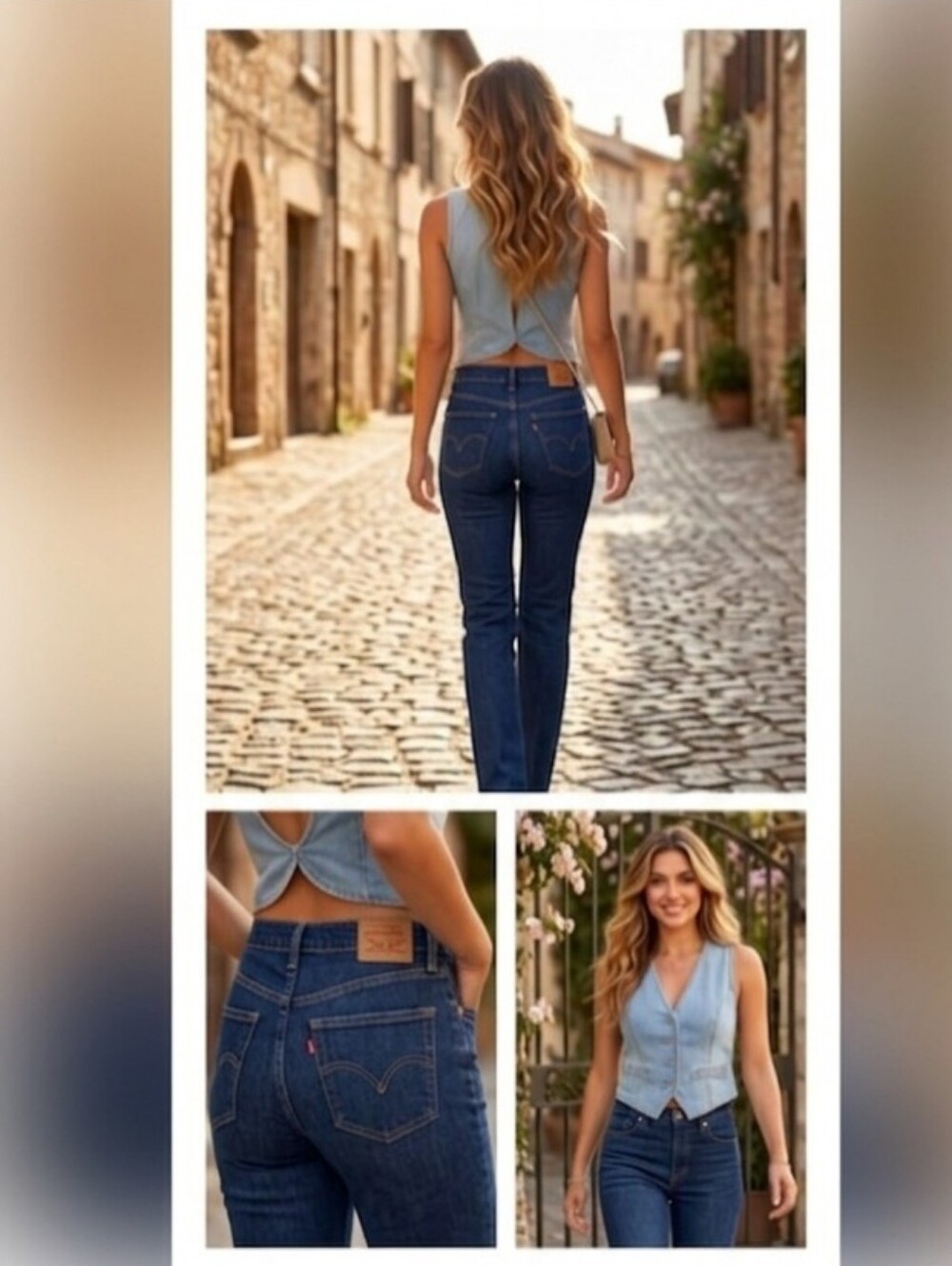 Levi's Women's Dark Blue Mid Rise Skinny Jeans